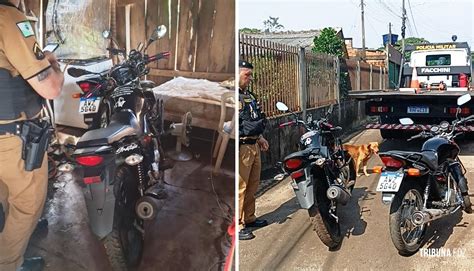 Policia Militar Recupera Duas Motos Furtadas Na Favela Da Br S