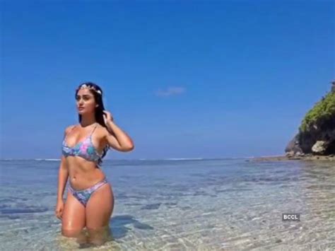 Tridha Choudhury Bikini Photos Aashram Actress Tridha Choudhury In Bikini Shows Off Her