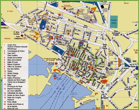 Toulon Sightseeing Map