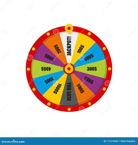 Ruleta De Juego De Fortuna En Estilo Plano Ilustraci N Del Vector