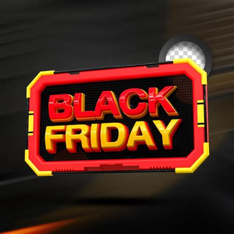 Premium Psd Black Friday Sale 3d Text Style Effect Label Design 3d Stamp 3d Realistic Render