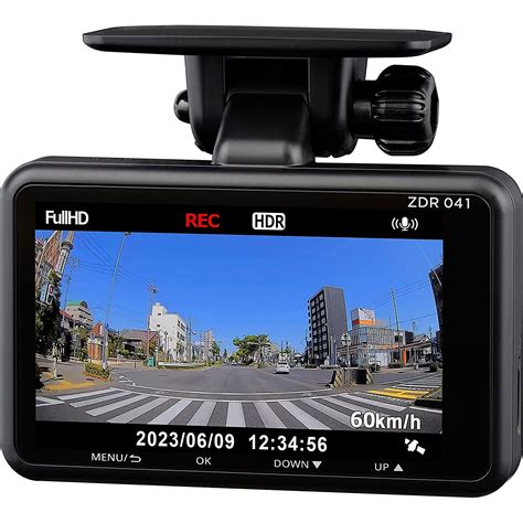 コムテック ドライブレコーダー Zdr041 32インチ大画面液晶搭載 200万画素 Full Hd Gps搭載 32gbmicrosd