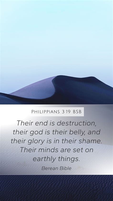 Philippians Bsb Mobile Phone Wallpaper Their End Is Destruction