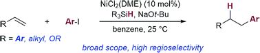 Nickel Catalyzed Anti Markovnikov Hydroarylation Of Alkenes Chemical