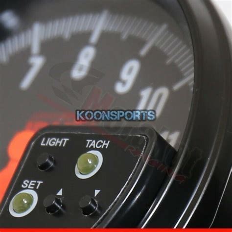 Inch Jdm Rpm Tachometer Meter Gauge Color K Led Black Shift