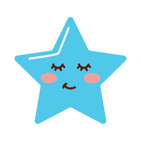 cute blue star kawaii 11088660 Vector Art at Vecteezy