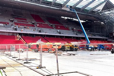 Photos: The view from inside Anfield of new Anfield Road Stand ...