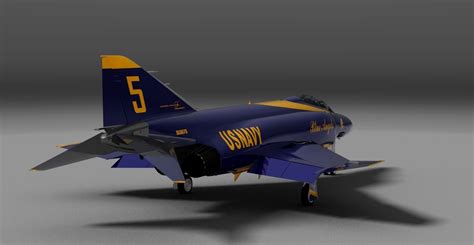 F J Phantom Ii Blue Angels D Model Max Obj Ds Fbx C D Skp Cgtrader