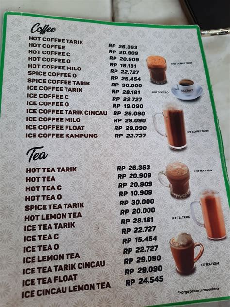 Menu at Kopi Kenangan, Medan, SPBU H. Anif Cemara Asri