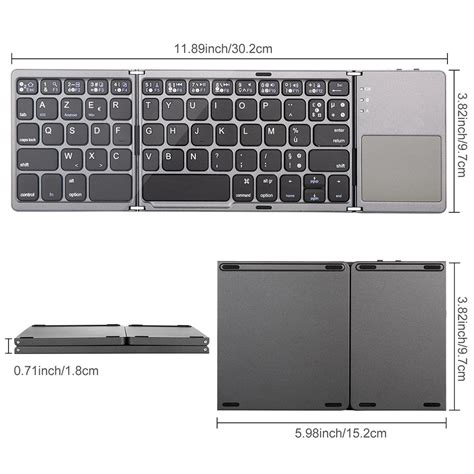 Clavier Bluetooth Azerty Pliable Avec Pav Tactile Hokageek