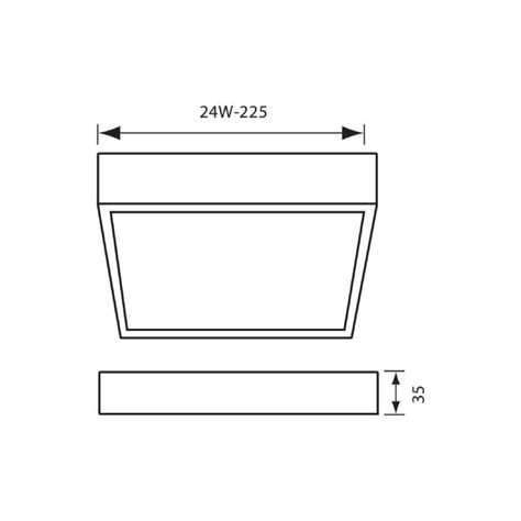 Панел LED 225x225мм 24W 1920lm 4000K IP20 Hugo LED 35000h черен