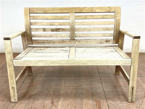 Lot - Rustic Patio Wood Bench