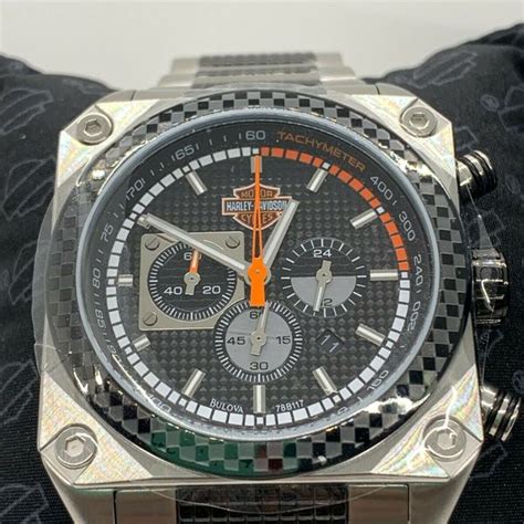 Harley Davidson Mens Bulova Chronograph 78b117 Watchcharts Marketplace