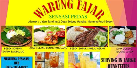 Daftar Harga Menu Delivery Warung Fajar Ayam Tulang Lunak Gunung Putri Jakarta Terbaru 2024