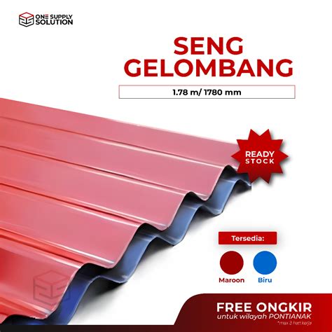 Jual Seng Gelombang 178m Maroon Seng Gelombang 178m Biru Shopee