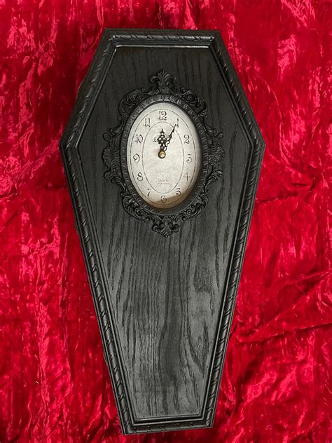 The Original Coffin Clock Black Classic Etsy