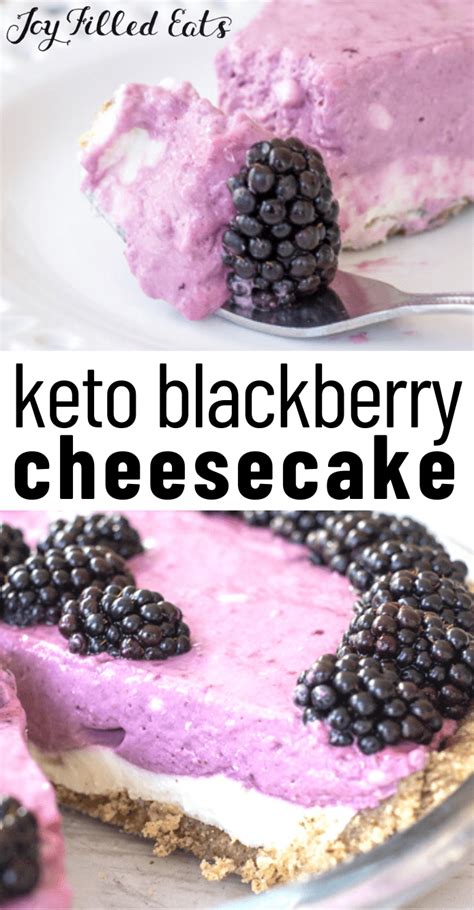 Keto Blackberry Cheesecake Low Carb No Bake Easy Joy Filled Eats