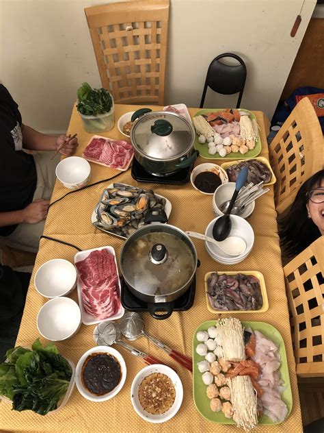 [Homemade] Korean hotpot buffet for Christmas dinner. : r/food