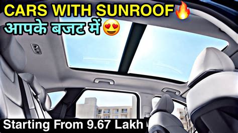 Top Cheapest Sunroof Car Under Lakhs In Indiatop Affordable