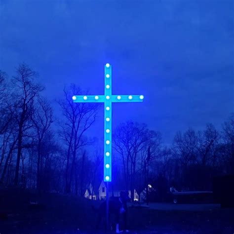 Large Outdoor Lighted Cross