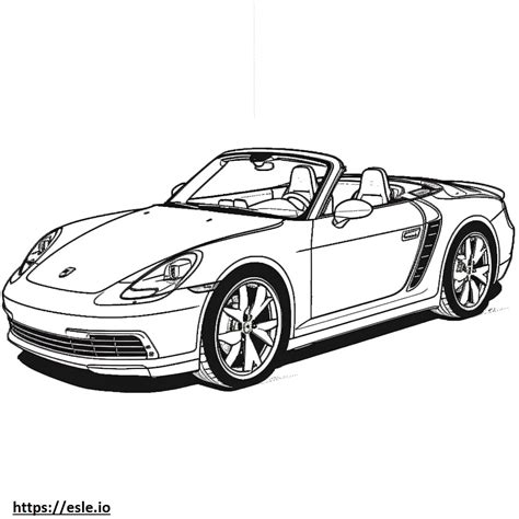 Porsche 911 Para Colorir - Porsche 911 Turbo S Cabriolé 2024 para colorir
