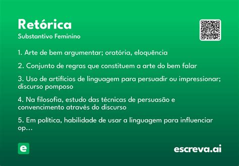 O Que Significa Retorica - Retórica - Significado e Sinônimo - escreva.ai