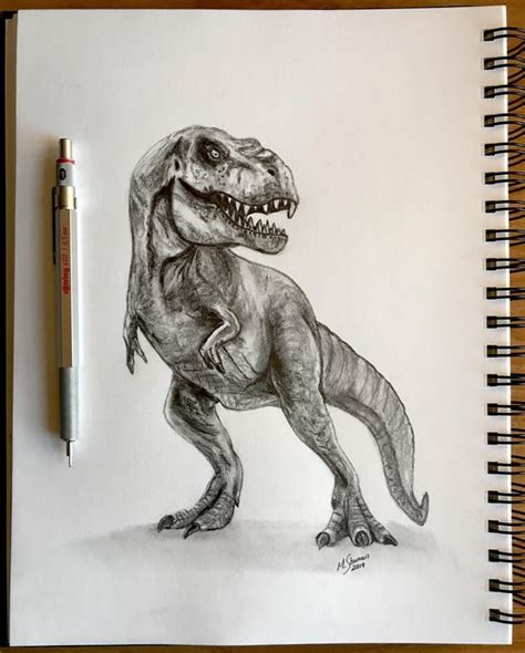 I drew a T-Rex 🦖 today. Roar! : Dinosaurs