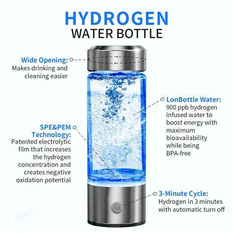 Hydrogen Water Bottle Hydrogen Water Generator Rechargeable