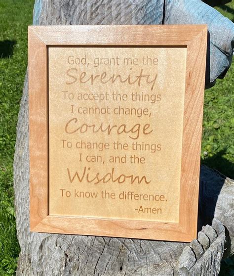 Serenity Prayer Sign Serenity Prayer Aa Ts Serenity Etsy