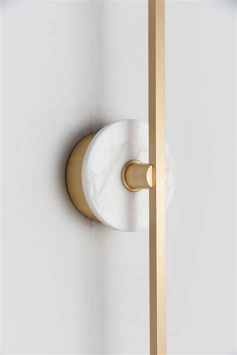 Essential Italian Wall Sconce Grand Stick Brass And Alabaster For