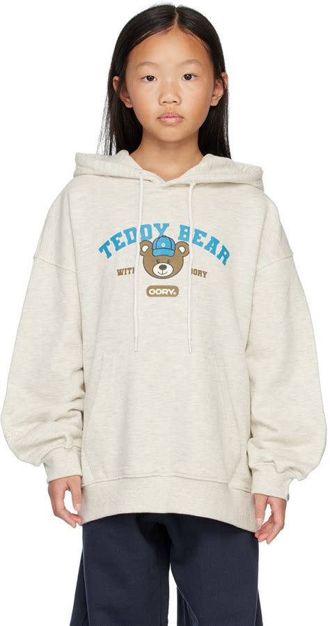 Oorykids Kids Beige Bear Hoodie