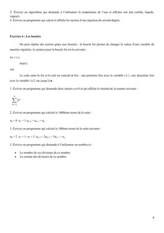 Tp 1 introduction à matlab PDF