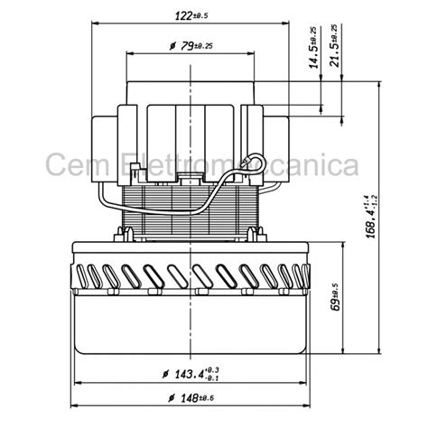 Motore Ametek 1000 Watt Bistadio CEM