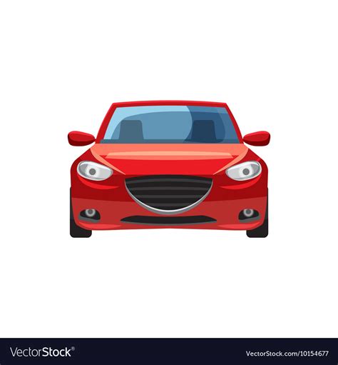 Red Car Icon In Cartoon Style Royalty Free Vector Image