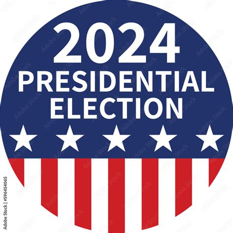 Vector illustration of a badge for the 2024 American presidential ...