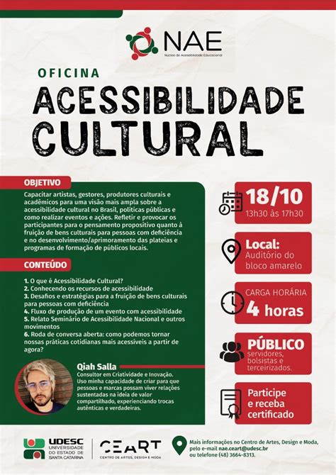 Notícia Udesc Ceart promove oficina sobre acessibilidade cultural