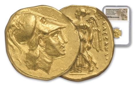 336-323 BC Greek Babylon Alexander Gold Stater NGC AU Unlist | GovMint.com