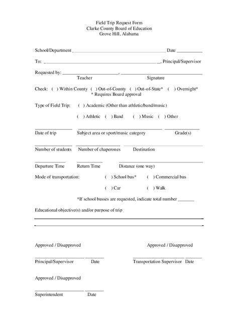 Fillable Online Images Pcmac Field Trip Request Form Clarke County