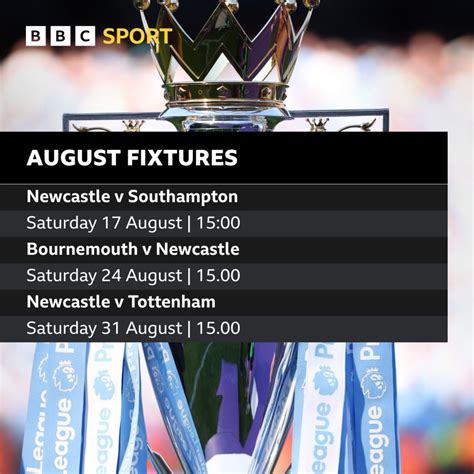 Newcastle United Premier League fixtures 2024-25: Key games - BBC Sport