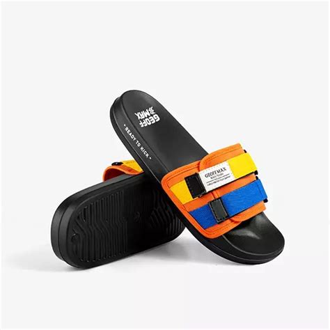 Jual Geoff Max Geoff Max Official Freddo Black Orange Slippers