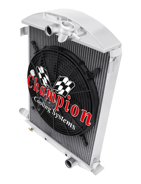 3 Row Ace Champion Radiator W 16 Fan For 1930 1931 Ford Model A Chevy