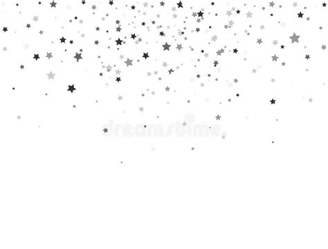 Glitter Stars Border on White Background. Silver Stars Explosion. Glitter Elegant Design ...