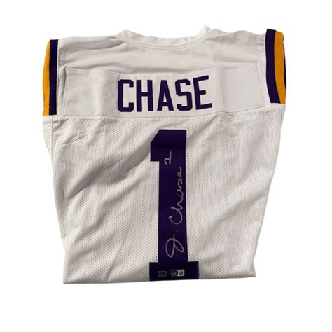 Ja'Marr Chase Autographed White LSU Football Jersey