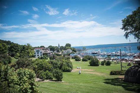 Mackinac Island view stock image. Image of sightseeing - 256892593