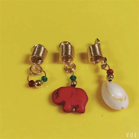 2018 New Style 3pcslot Purple Elephant Jamaica Dreadlock Hair Beads