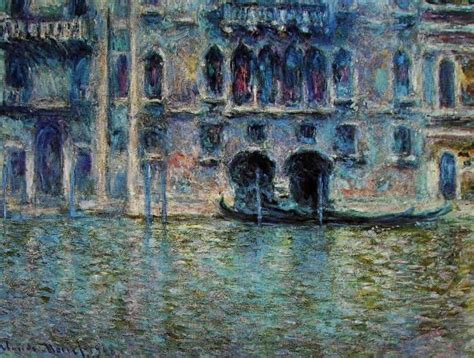 An Impressionist Painting Of A Gondola On The Water In Venice Italy