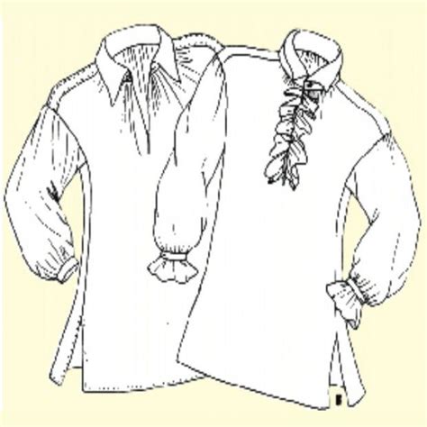 Mens 18th Century Shirts Waistcoat Pattern Mens Shirt Pattern Shirt Sewing Pattern Elizabeth