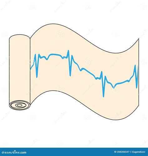 Cardiogram Heart Beat Icon Heartbeat Line Electrocardiogram On Paper Stock Vector