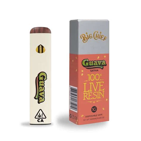 GUAVA DISPOSABLE LIVE RESIN BIG CHIEF CARTRIDGES