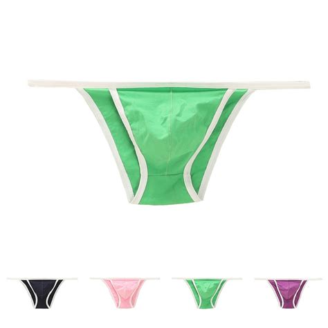 hot Men Sexy Tanga String Bikini Contoured Pouch Fine Cotton Jersey ส Shopee Thailand
